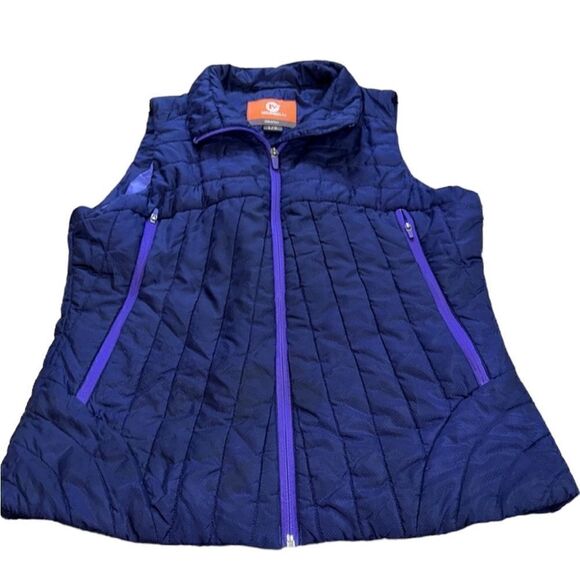 Merrell Women’s Navy And Indigo Quilted Full Zip Thinsulate Vest, Size L, EUC - Picture 3 of 11